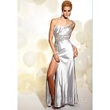 Terani Couture Silver Junior Girls Size 2-16 Beaded Formal Satin Gown
