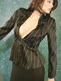 Armani - $2825 New GIORGIO ARMANI Black Satin Stripe Jacket 42 8