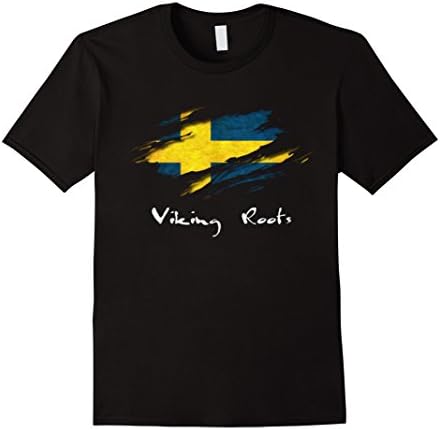 Men's Viking Roots Sweden t shirt 2XL Black