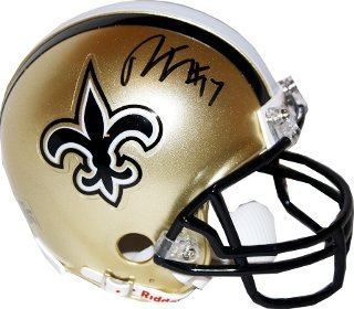 Robert Meachem signed New Orleans Saints Replica Mini Helmet
