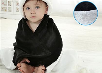 Luk Oil Spring Autumn Kid Baby Girl Boy Bathrobe Towel Cloak Cute Panda Cartoon Ultra-soft Flannel Baby Blanket Suitable for 0-2 Years Old in stock