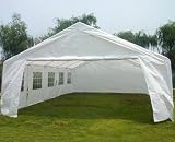 Quictent 32'x20' Heavy Duty Carport Party Wedding Tent Canopy Gazebo White w/ Side Walls