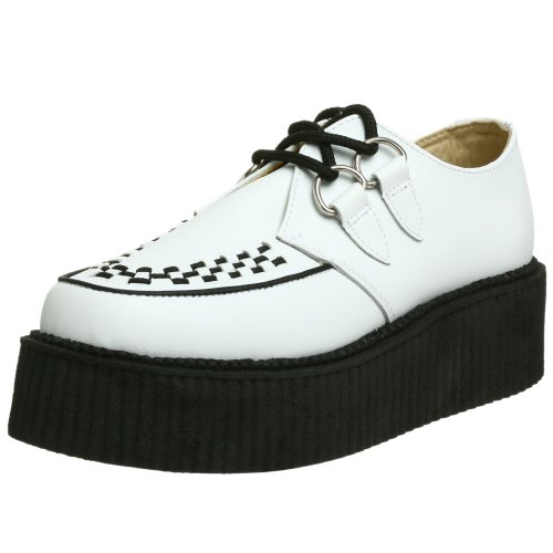 T.U.K. D-ring Interlace Creeper,White,Men's 9 M/Women's 11 M
