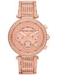 Michael Kors Uptown Glam Parker Chronograph Rose Gold-Tone Ladies Watch MK5663