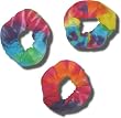 3-Pack of Hand Dyed Tie-Dye Scrunchies