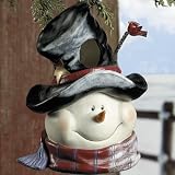 SNOWMAN winter BIRD HOUSE birdhouse GARDEN yard decor thumbnail