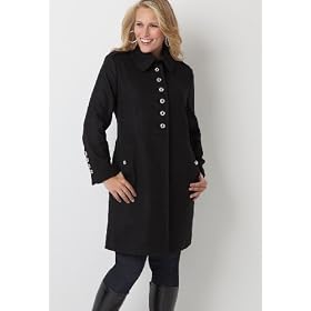 Avenue Plus Size Military Wool Coat