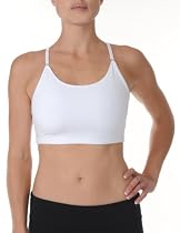 Beyond Yoga Adjustable Strap Sports Bra (White, Large)
