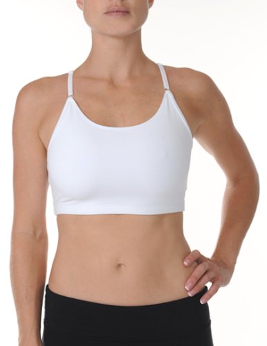 Beyond Yoga Adjustable Strap Bra (White, Large)