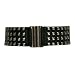 Gunmetal Studded Black Stretch Cinch Belt