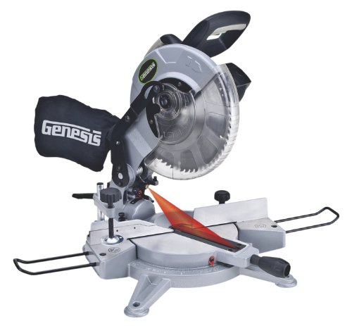 Genesis GMS15LB 10-Inch 15-Amp Compound Miter Saw with Laser