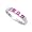 Sterling Silver Baby Ring with Ruby CZ - 2mm Band Width - 3mm Face Height - Sizes: 1-4, 3