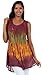 Sakkas Ombre Floral Tie Dye Flared Hem Sleeveless Tunic Blouse