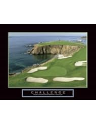 Challenge Pebble Beach Golf Course Inspirational Art Print Motivational Poster Collections Art Poster Print, 28x22 Collections Art Poster Print, 28x22 Art Poster Print, 28x22