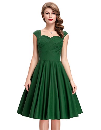 Sweetheart 50s Retro Swing Dresses for Women BP187 (Multi-Colored)