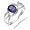 8x6MM 1.20 CT Amethyst Ring In Sterling Silver In Size 5 (Available In Sizes 5-9)