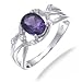8x6MM 1.20 CT Amethyst Ring In Sterling Silver In title=