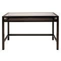 Upton Glass-Top Desk - Espresso