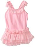 Love U Lots Girls 2-6X 1 Piece Ballerina Swimsuit with Tulle Ruffles and Flowers
