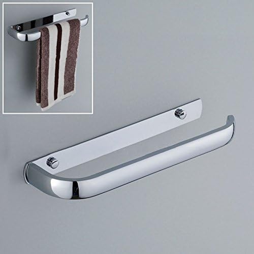 1Pcs Towel Rack Wall-Mounted Single Towel Rail Stainless Steel Bathroom Hanger Towel Rail Silver 32cm x8.5cm x3cm (LxWxT)