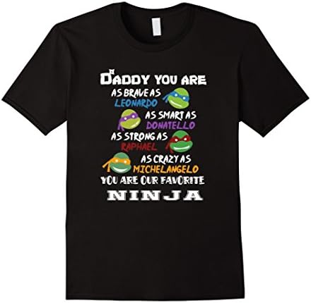 Men's Daddy You Are My Favorite Ninja T Shirt Gifts Superhero XL Black