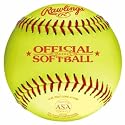 RAWLINGS 11'' or 12'' SOFTBALL - OPTIC YELLOW LEATHER COVER, .47 COR