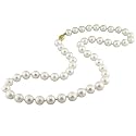 14K Yellow Gold 5-5.5mm Cultured Akoya Pearl Necklace