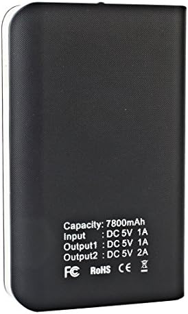 Amaz King 7800mAh Dual Port USB Power Bank,portable Charger,external Battery,mobile Power Station for Smartphone/mp3/mp4/iphone (Black)