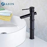 AZOS 洗面器の蛇口 黄銅製 オイルラビングブロンズの表面処理 単穴 台付 冷熱混合水栓 MPDKZ156O