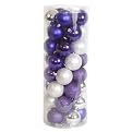 Plastic Ornament Set - Purple/Silver (40 ct)