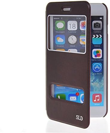 MOONCASE View Window Side Flip Leather Stand Case Cover for Apple iPhone 6 Plus (5.5 inch) Red