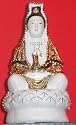 Kwan Yin - white porcelain with gold accents