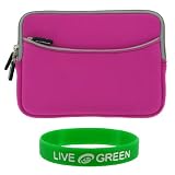 Dual-Pocket Neoprene Sleeve Case for Amazon Kindle 2 (Kindle NOT Included), Magenta