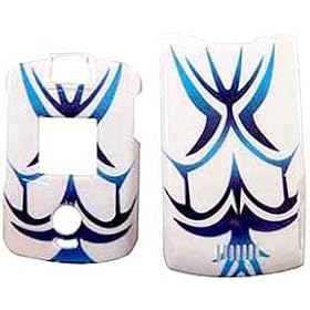 Blue Tatoo Motorola RAZR V3 V3c V3m Hard Case Protective Faceplate Cover Blue Tatoo - Motorola RAZR V3 V3c V3m Hard Case - Protective Faceplate Cover