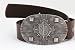Tobacco Road Brown Leather Belt Royal Shield Belt Buckle