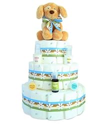 "Mama & Me" Baby Boy 3-Tier Diaper Cake (2 Colors)
