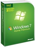 Image of Microsoft Windows 7 Home Premium Upgrade Family Pack for XP or Vista users, 3 User Licence (PC DVD)