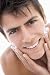 Man Putting on Shaving Cream Smiling - 48"H x 32"W - Peel and Stick Wall Decal by Wallmonkeys