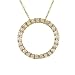 FOJO's Diamond in 18K Gold Over Sterling Silver Circle Pendant (1 ct. tw.)