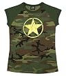 Girl's Camo T-shirt with with Gold Star