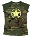 Girl's Camo T-shirt with with Gold Star