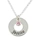 Sterling Silver Personalized Name Necklace - Custom Made Any Name with Birthstones Sterling Silver Personalized Name Necklace - Custom Made Any Name with Birthstones
