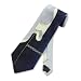 Men's Handmade Tie Random Curves Design Silver and Blue Silk Necktie