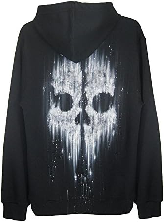 Sid Vicious Men's Call of Duty Ghosts Airbrushed Tribute Hoodie, Small, Black