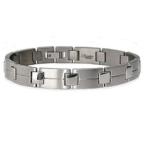 Titanium Men's Link Bracelet (10mm Wide) 8.5 Inches