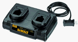 DEWALT DW9216 7.2-Volt to 18-Volt Dual Bay Pod Style 1 Hour Battery Charger