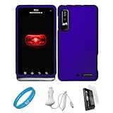 Magic Blue 2 Piece Protective Snap-On Hard Case Cover for Motorola Droid 3  ....