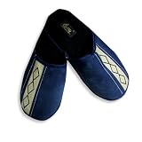 Easy USA - Mens Slipper, Navy, Tan