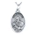 SAN Cayetano the Worker Unemployment Italian Silver Oxidized Medals Pendant Necklaces