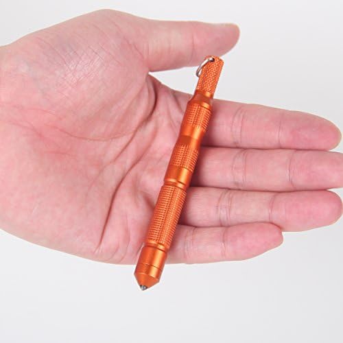 Survival Waterproof Magnesium Bar Flint Fire Starter + Tungsten Steel Attack Head #Orange